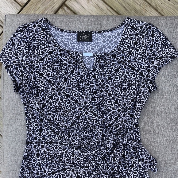 Like new! CAZZA Petite Faux Wrap Short Sleeve Dress - Picture 2 of 6